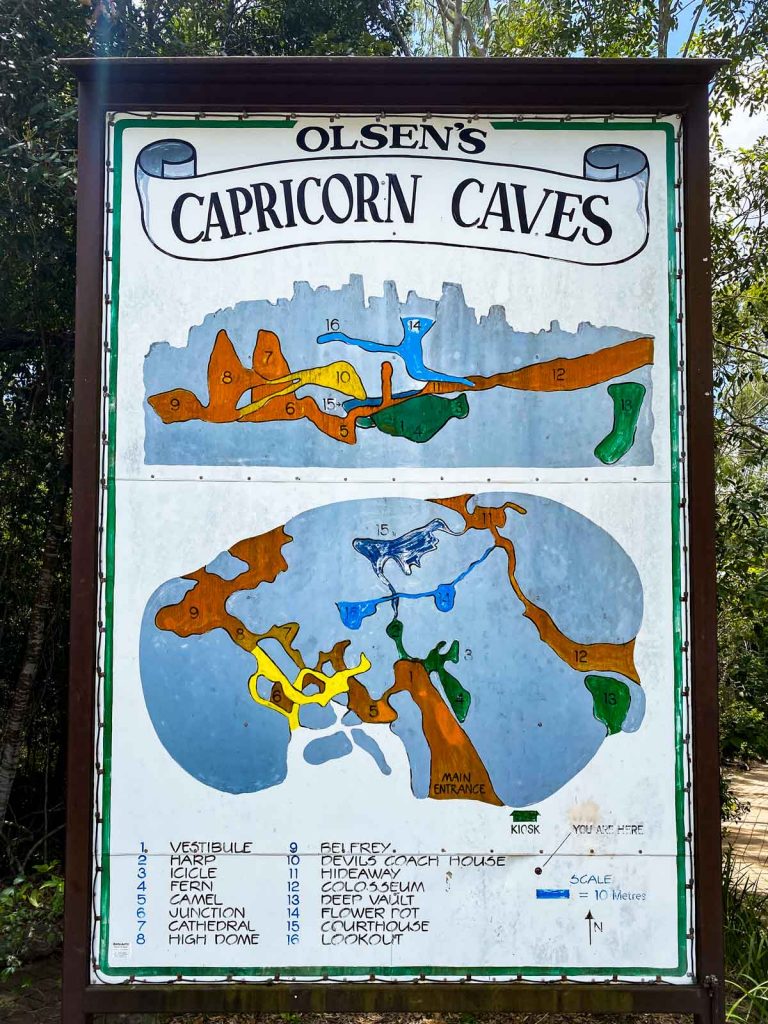 Map of the Capricorn Caves system