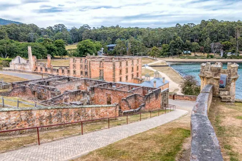 Port Arthur convict site looking down to the harbour