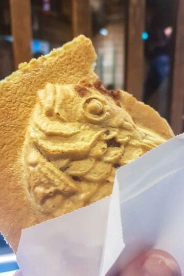 Japanese snack called Taiyaki in shape of fish