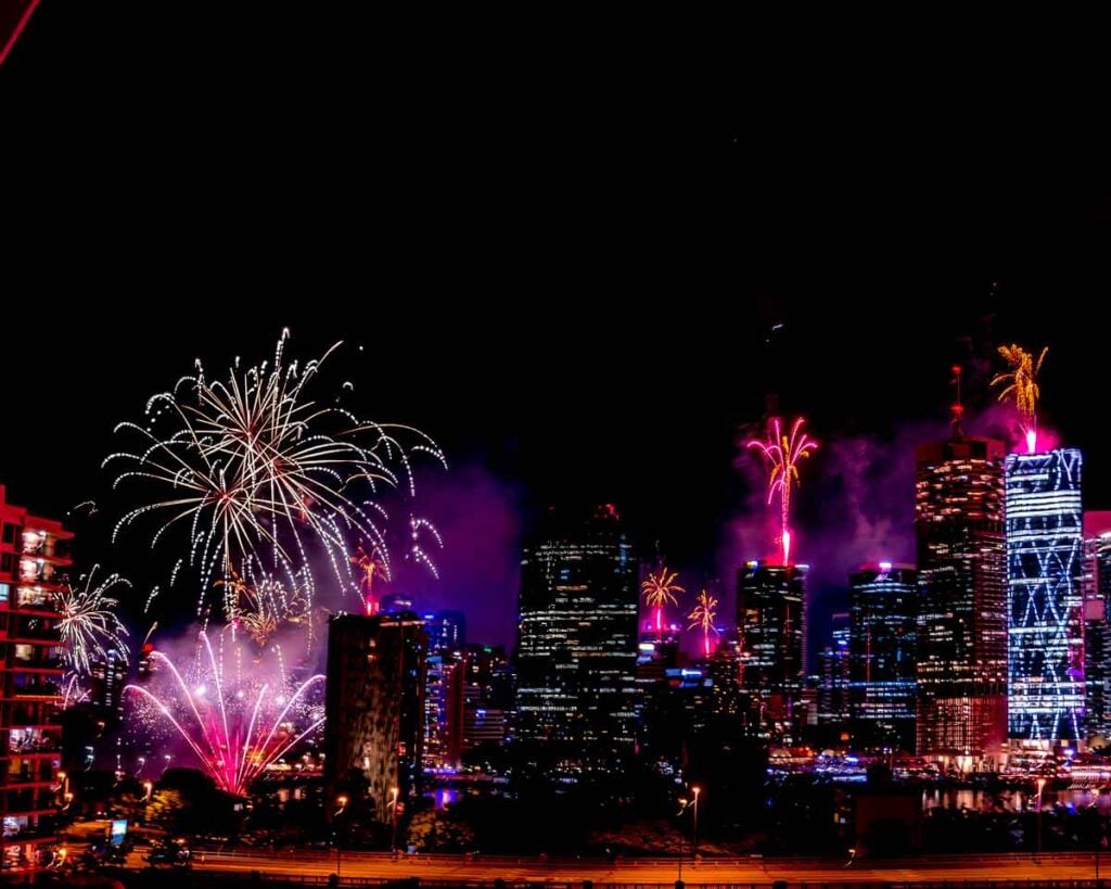 Riverfire fireworks taken over the Brisbane river