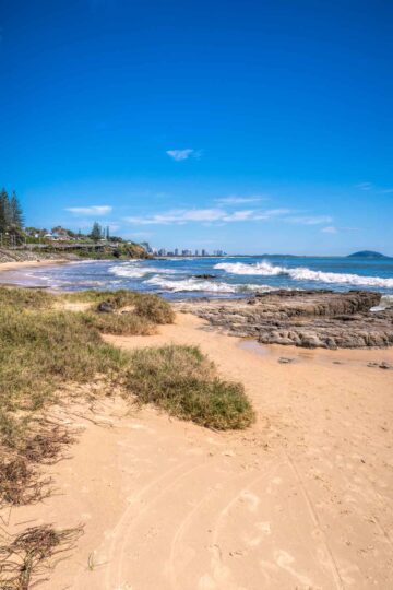 Things to do in Mooloolaba feature image of beach and rocks