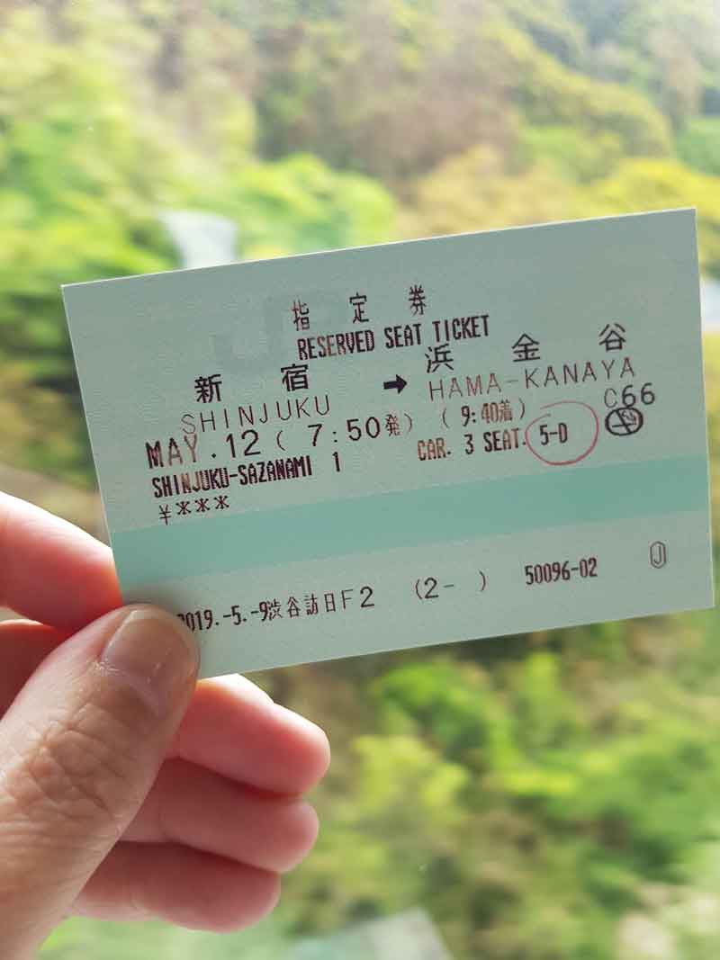 Japan Rail ticket