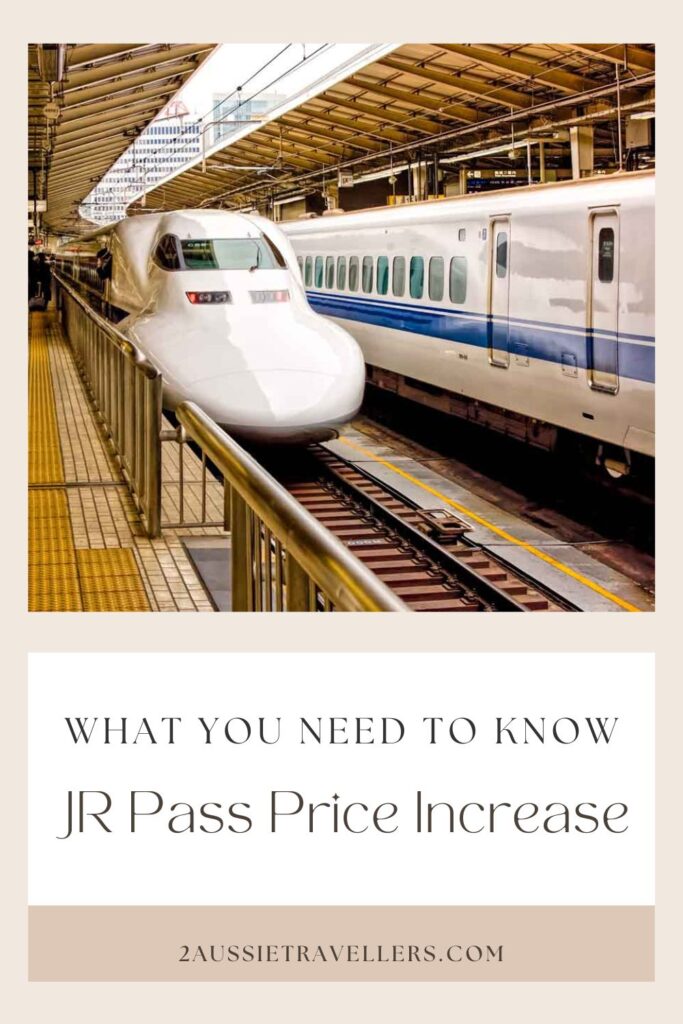 Japan Rail Pass price increase - pinterest poster