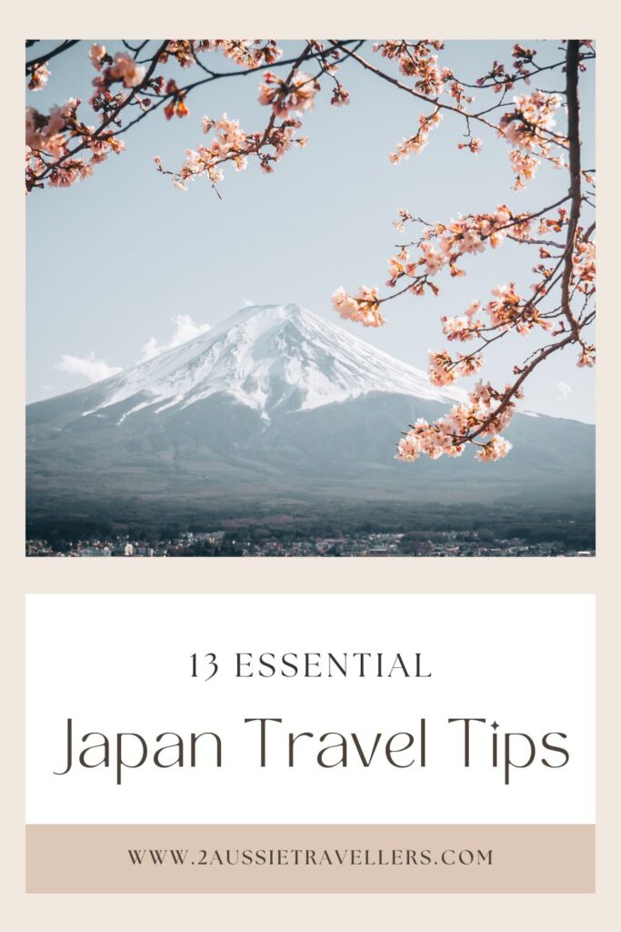 Japan travel tips pinterest poster