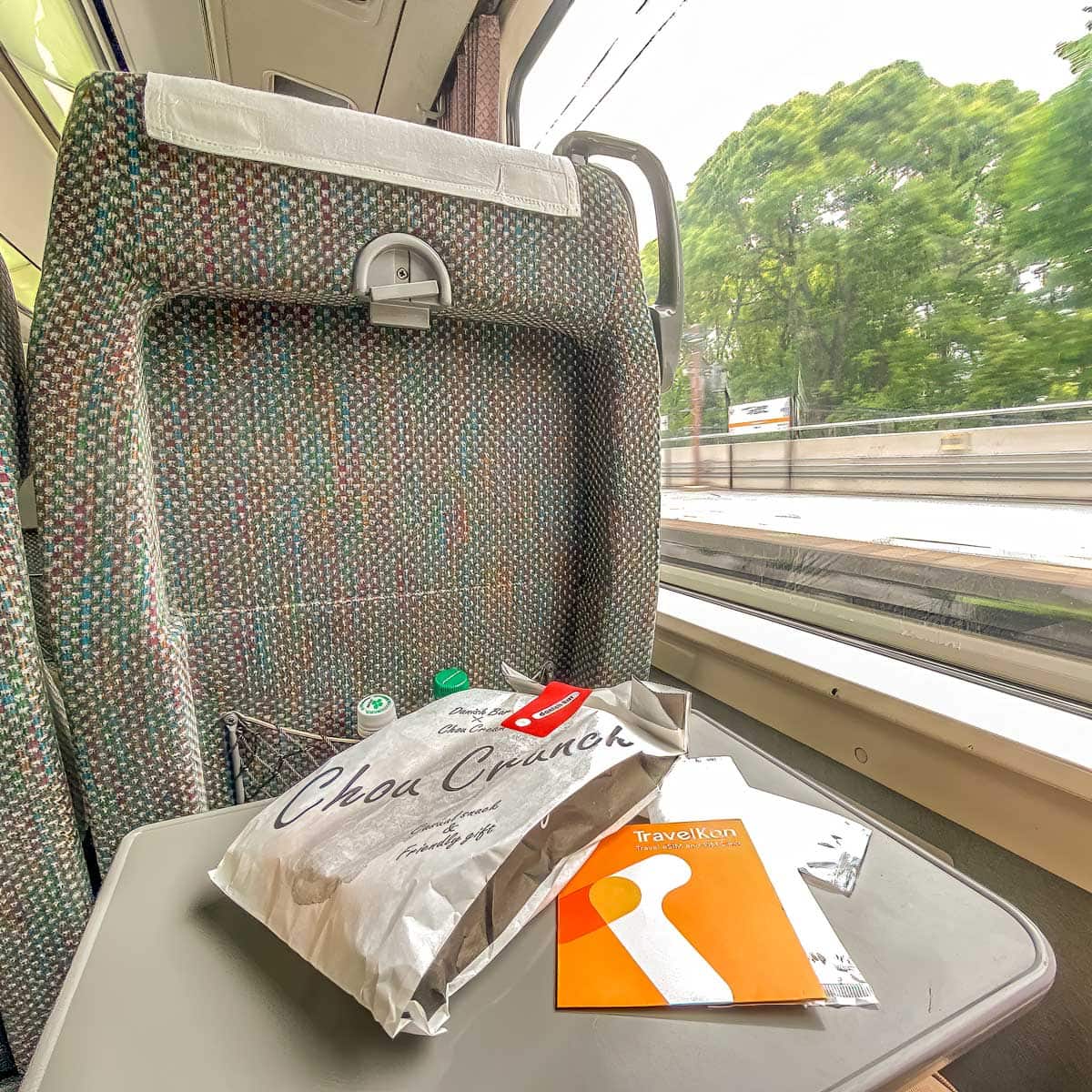 Travelkon Sim card on the Limited Express Train