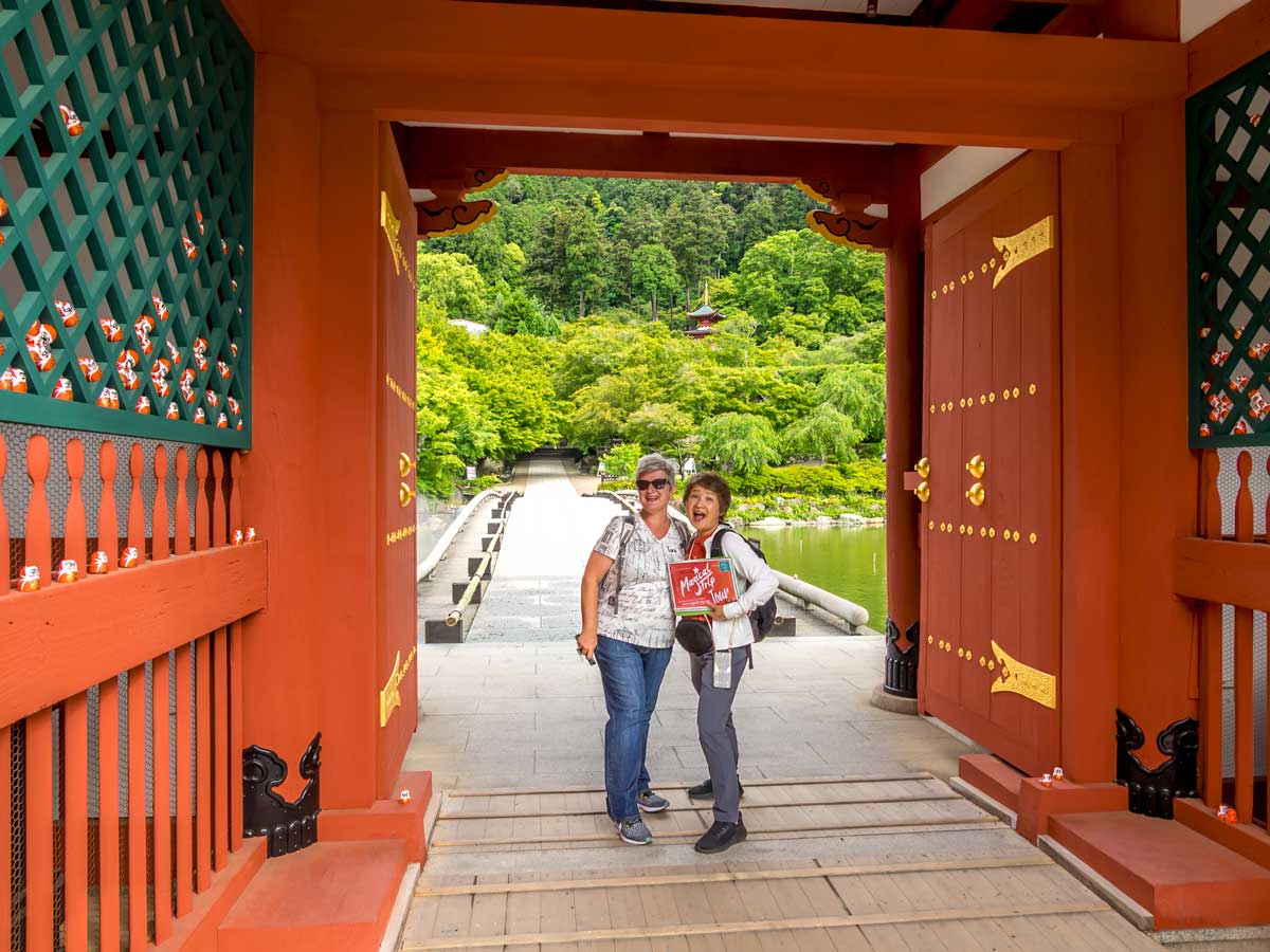 Me and niko at the Katsuoji temple in Osaka