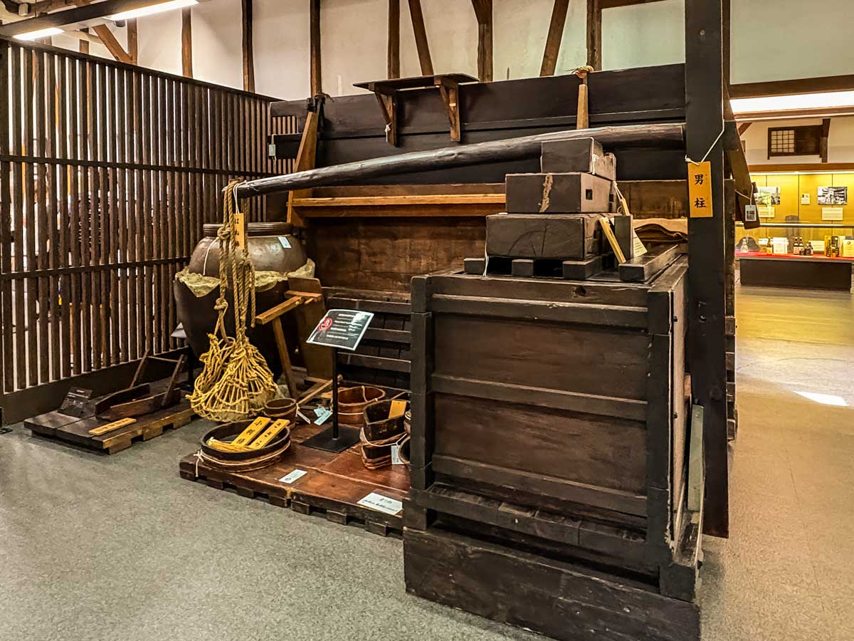 Sake museum trditional equipment