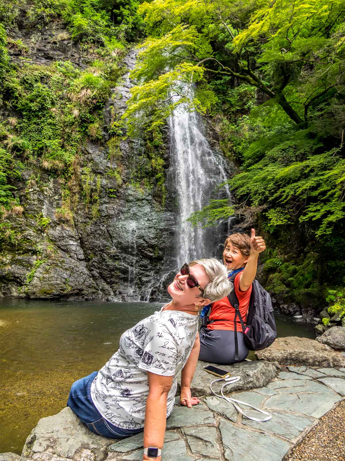 Niko and I at Minoh Waterfall